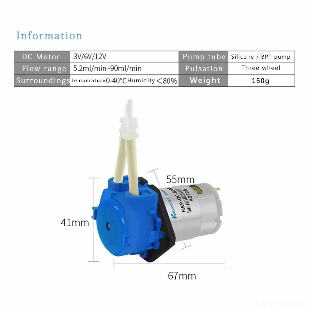 DC 12V 24V 도징 펌프 연동 펌프 커넥터가있는  - Mini Peristaltic Pump 12V 리뷰 및 가격