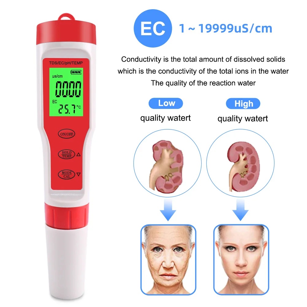 4 IN 1 TDS PH 미터 PH/TDS/EC/온도  - Ph Meter Digital Water Tester 리뷰 및 가격